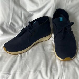 Native Shoes Blue Sneakers with Textured Fabric and Light Sole